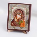 Икона на дереве 9×11, Литография, Казанская БМ