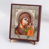 Икона на дереве 9×11, Литография, Казанская БМ Икона на дереве 9×11, Литография, Казанская БМ