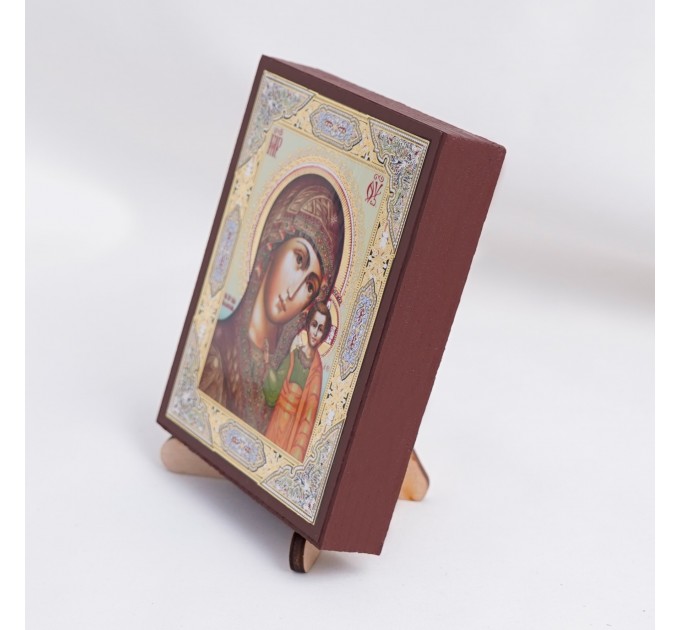 Икона на дереве 9×11, Литография, Казанская БМ
