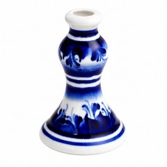 Керамический подсвечник Гжель ручной росписи