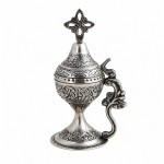 Никелированная кадильница с декоративной ручкой