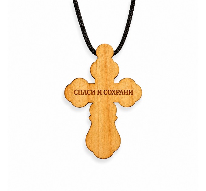 Нательный крестик из самшита, 3х2 см