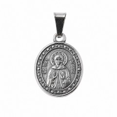 Евгения Нательная икона, Мельхиор с серебрением