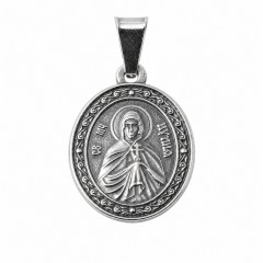 Иулия Нательная икона, Мельхиор с серебрением