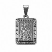 Юрий Нательная икона, Мельхиор с серебрением