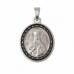 Тамара Нательная икона, Мельхиор с серебрением