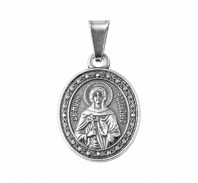Валентина Нательная икона, Мельхиор с серебрением