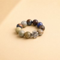 Четки из камня опал, 10 зёрен