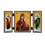 Тройной складень Скоропослушница БМ с Архангелами, 7,5x13 см