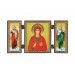 Тройной складень Анастасия Узорешительница с Архангелами, 7,5x13 см