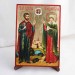 Икона Адриан и Наталия на дереве, ручная отделка сусальным золотом, 17×23 см