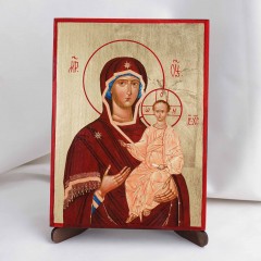 Икона Смоленская БМ на дереве, ручная отделка сусальным золотом, 17×23 см