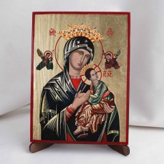 Икона Страстная БМ на дереве, ручная отделка сусальным золотом, 17×23 см