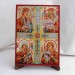 Икона Четырехчастная на дереве, ручная отделка сусальным золотом, 17×23 см
