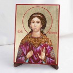 Икона Вероника на дереве, ручная отделка сусальным золотом, 17×23 см