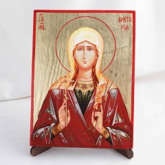 Икона Виктория (Ника) на дереве, ручная отделка сусальным золотом, 17×23 см