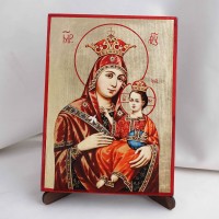 Икона Вифлеемская БМ на дереве, ручная отделка сусальным золотом, 17×23 см
