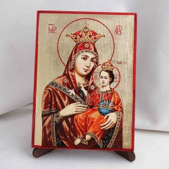 Икона Вифлеемская БМ на дереве, ручная отделка сусальным золотом, 17×23 см