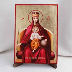 Икона Державная БМ на дереве, ручная отделка сусальным золотом, 17×23 см