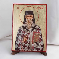 Икона Дионисий на дереве, ручная отделка сусальным золотом, 17×23 см
