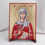 Икона Лидия на дереве, ручная отделка сусальным золотом, 17×23 см