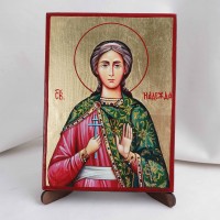 Икона Надежда на дереве, ручная отделка сусальным золотом, 17×23 см