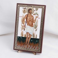 Икона Благоразумный разбойник на дереве №125 11.5х19 с двойным тиснением
