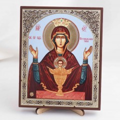 Икона Неупиваемая Чаша БМ на дереве №13 13х16 с двойным тиснением