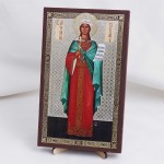 Икона Татьяна на дереве №139 11.5х19 с двойным тиснением