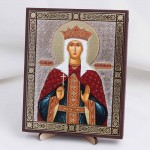 Икона Александра Римская на дереве №140 13x16 с двойным тиснением