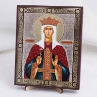 Икона Александра Римская на дереве №140 13x16 с двойным тиснением