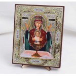 Икона Неупиваемая Чаша БМ на дереве №167 13х16 с двойным тиснением