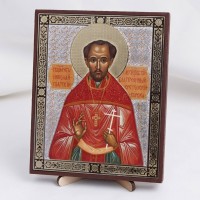 Икона Николай Толгский на дереве №178 13х16 с двойным тиснением