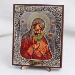 Икона Взыграние Младенца БМ на дереве №179 13х16 с двойным тиснением