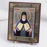Икона Митрофан Воронежский на дереве №181 13х16 с двойным тиснением