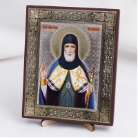 Икона Митрофан Воронежский на дереве №181 13х16 с двойным тиснением