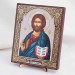 Икона Спаситель на дереве №2 13х16 с двойным тиснением