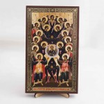 Икона Собор Архистратига Михаила на дереве №202 11.5х19 с двойным тиснением