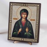 Икона Анастасия Узорешительница на дереве №22 13х16 с двойным тиснением