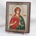 Икона Иулия Карфагенская на дереве №26 13х16 с двойным тиснением
