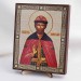 Икона Дмитрий Донской на дереве №32 13х16 с двойным тиснением