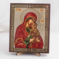 Икона Анна Праведная на дереве №34 13х16 с двойным тиснением