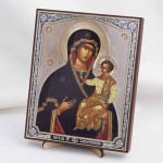 Икона Смоленская БМ на дереве №38 13х16 с двойным тиснением
