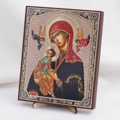 Икона Страстная БМ на дереве №39 13х16 с двойным тиснением