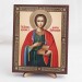 Икона Пантелеимон на дереве №45 13х16 с двойным тиснением