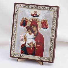 Икона Достойно Есть БМ на дереве №58 13х16 с двойным тиснением