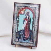 Икона Илия Пророк на дереве №75 11.5х19 с двойным тиснением