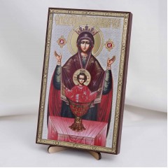 Икона Неупиваемая Чаша БМ на дереве №82 11.5х19 с двойным тиснением