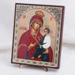 Икона Скоропослушница БМ на дереве №84 13x16 с двойным тиснением