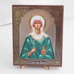 Икона Мария Магдалина на дереве №91 13х16 с двойным тиснением